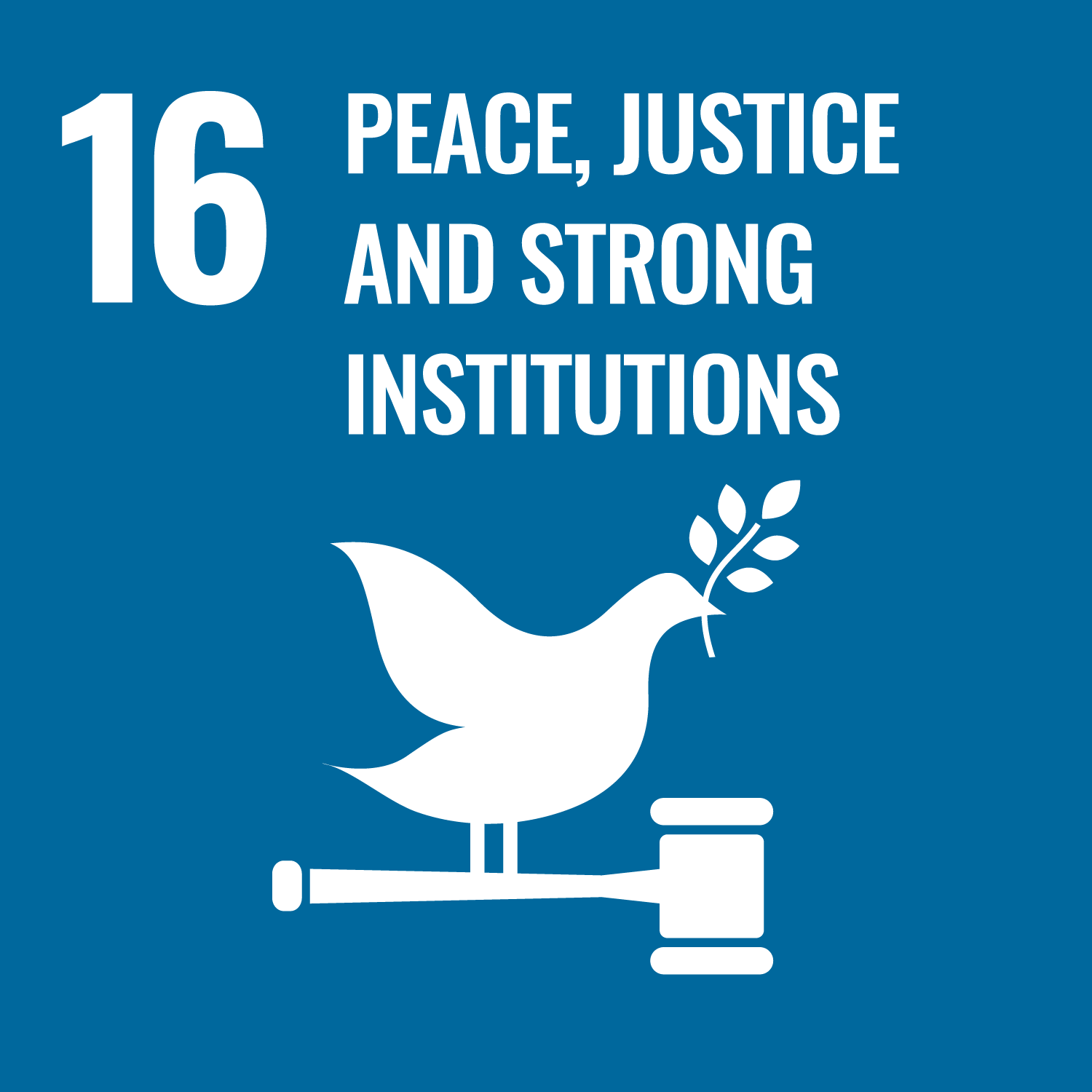 SDG number 16 Peace, justice and strong institutions