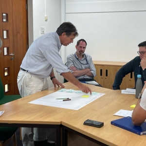 John Ingram and Aidong Yang facilitating a breakout session