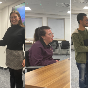 Researchers meeting the Minister at the training session