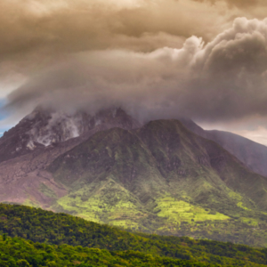 A view of Soufriere Hills Volcano, Montserrat